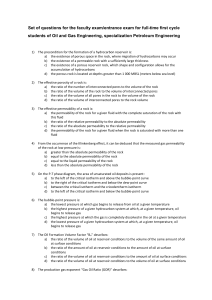 Oil & Gas Engineering Exam Questions - Petroleum Engineering