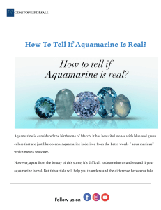 How to Tell If Aquamarine Is Real: Gemstone Guide