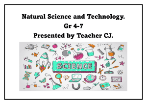 Natural Science & Technology Curriculum Gr 4-7