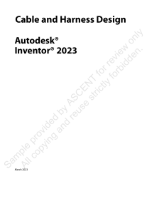 Cable and Harness Design with Autodesk Inventor 2023