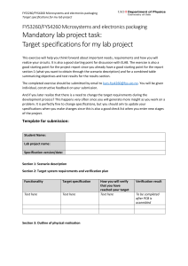 Microsystems Lab Project Specification Template