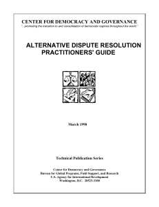 ADR Practitioner's Guide: Dispute Resolution