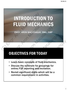 Introducción a la Mecánica de Fluidos