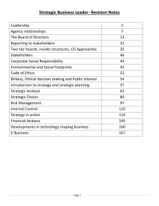 Strategic Business Leader Revision Notes
