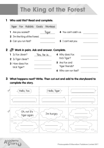 The King of the Forest Worksheet: Language Arts Activity