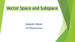 Vector Spaces and Subspaces: Linear Algebra Concepts