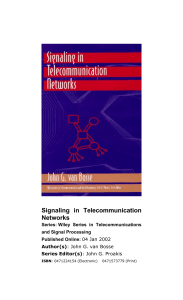 Signaling in Telecommunication Networks Textbook