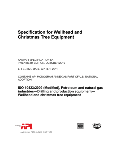 Wellhead & Christmas Tree Equipment Specification