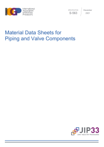 Material Data Sheets for Piping & Valves - IOGP Specification