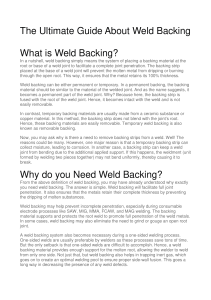 Weld Backing: The Ultimate Guide to Welding Techniques