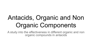 Antacids: Organic vs. Inorganic Components Study