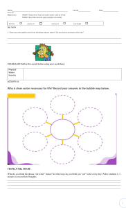 Water Scarcity & ATP Worksheet: High School Science