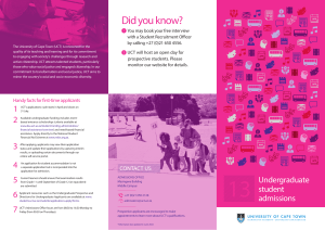 UCT Undergraduate Admissions: Your Guide to Applying