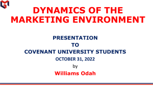 Marketing Environment Dynamics: Presentation for Students