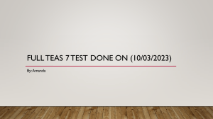 TEAS 7 Testi Esitlus (10/03/2023)