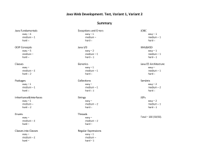 Java Web Development Test: Variant 1 & 2