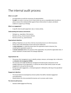 Internal Audit Process: Objectives, Planning, and Standards