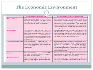 Economic Environment & Country Risk Analysis