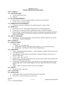 Drapery Track & Window Shade Specification