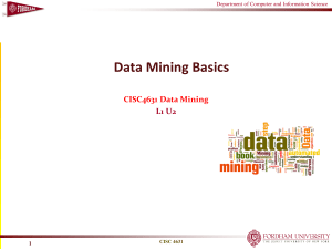 Data Mining Basics: CISC4631 Presentation