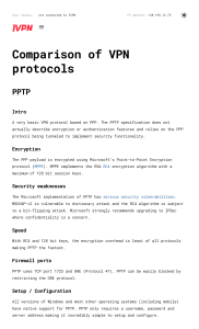 VPN Protocol Comparison: PPTP, IPSec, OpenVPN, WireGuard