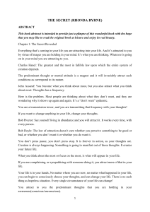 The Secret by Rhonda Byrne: Book Abstract