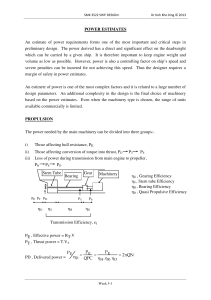 Ship Design: Power Estimates & Propulsion - Lecture Notes