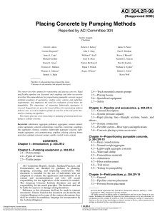 Concrete Pumping Methods: ACI 304.2R-96 Report