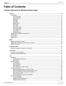 Interface Elements Table of Contents