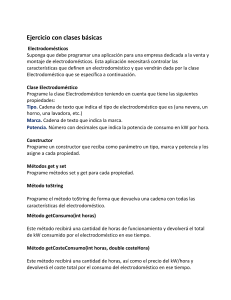 Ejercicio Java: Clases Electrodomésticos y Lavadora