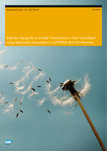 Fiori Launchpad Transactions: App Descriptors in S/4HANA 1610