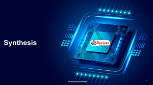 Synthesis in VLSI Design: Process, Tools, and Inputs