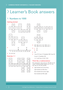 Primary 3 Maths Learner book answers