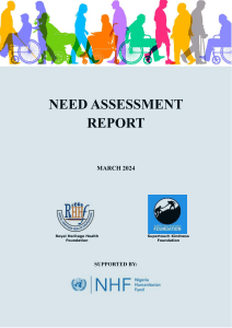 Disability Inclusion & GBV Needs Assessment Report