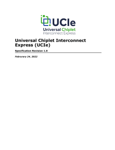 UCIe Specification Revision 1.0