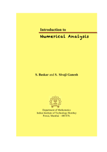 Numerical Analysis Lecture Notes - IIT Bombay