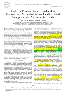 Financial Report Quality: Computerized Accounting Systems