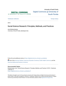 ADVANCED Social Science Research  Principles Methods and Practices