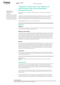 Soft Tissue Chin Thickness & Mandibular Divergence