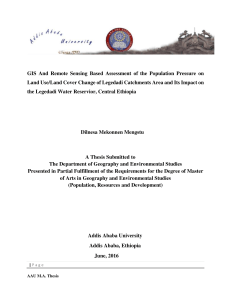 Population Pressure & Land Use Change: Legedadi Catchment Thesis