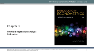 Multiple Regression Analysis: Estimation - Econometrics
