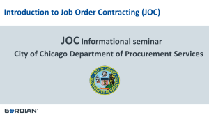 Job Order Contracting (JOC) Introduction