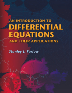 Differential Equations: An Introduction & Applications