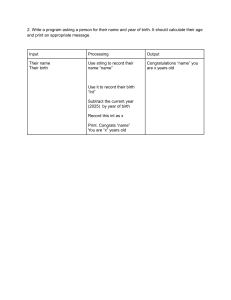 Age Calculator Program Instructions