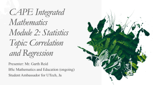 Correlación y Regresión: Matemáticas CAPE