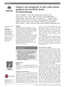 Coeliac Disease: BSG Adult Diagnosis & Management Guidelines