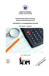 Statement of Comprehensive Income: High School Module