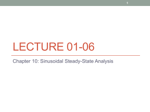 Sinusoidal Steady-State Analysis Lecture