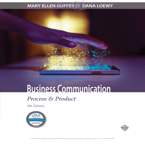 Business Communication  Process & Product 9th edition