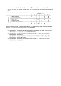 Labor Forecasting Worksheet: IT Hardware Firm